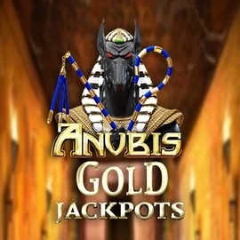 Anubis Gold Jackpots logo by Inspired Gaming at Spinsy Casino