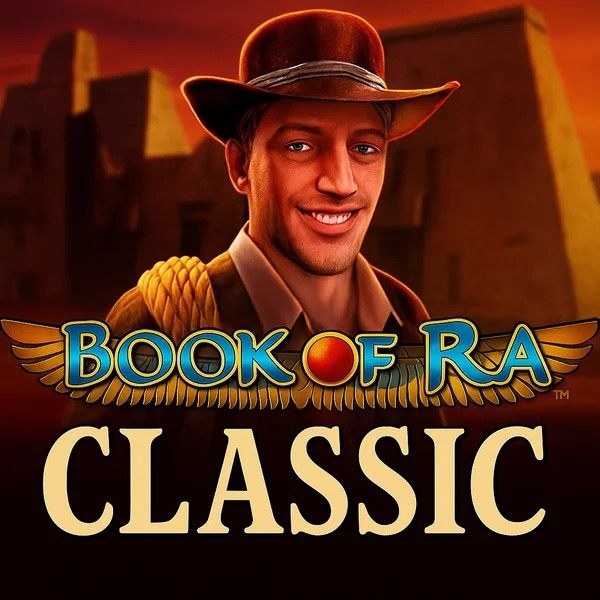 Book of Ra Classic logo by Novomatic Spinsy Casino