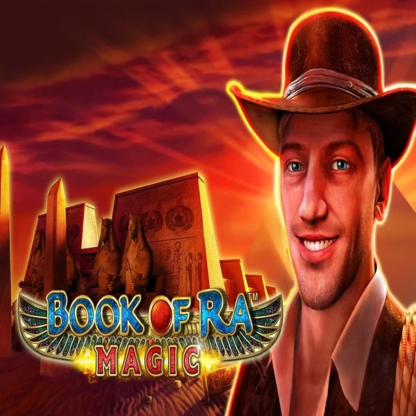 Book of Ra Magic online game logo by Greentube on casinospinsy.eu