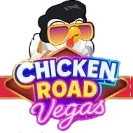 Chicken Road Vegas slot logo by InOut at Spinsy Casino