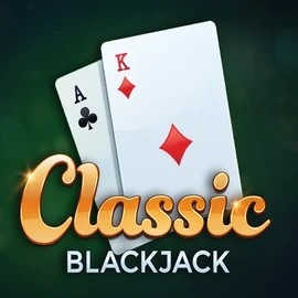 Classic Blackjack online game logo by Red Tiger Gaming on casinospinsy.eu