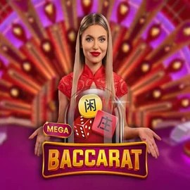 Mega Baccarat slot visual from Pragmatic Play available on casinospinsy.eu