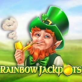 Rainbow Jackpots logo by Red Tiger Gaming at Spinsy Casino