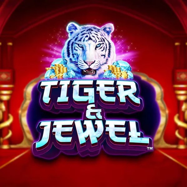 Slots logo of Tiger and Jewel from Greentube at Spinsy Casino